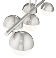 Realm Sphere 5 Light 42" Linear Pendant in Brushed Nickel