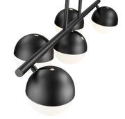 Realm Sphere 5 Light 42" Linear Pendant in Matte Black