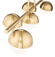 Realm Sphere 5 Light 42" Linear Pendant in Modern Gold