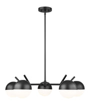 Realm Sphere 5 Light 32" Chandelier in Matte Black