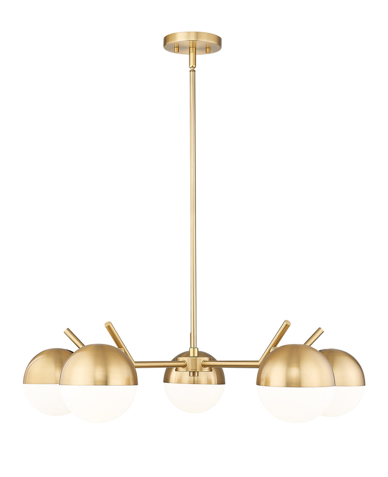 Realm Sphere 5 Light 32" Chandelier in Modern Gold