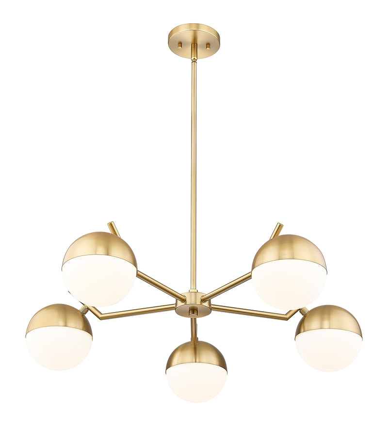 Realm Sphere 5 Light 32" Chandelier in Modern Gold