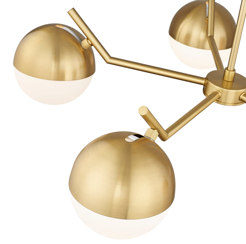 Realm Sphere 5 Light 32" Chandelier in Modern Gold