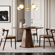 Realm Sphere 5 Light 32" Chandelier in Modern Gold in a room setting