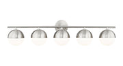 Realm Sphere 5 Light 40" Vanity in Brushed Nickel