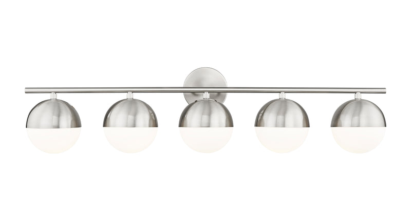 Realm Sphere 5 Light 40" Vanity in Brushed Nickel
