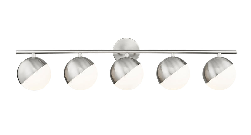 Realm Sphere 5 Light 40" Vanity in Brushed Nickel