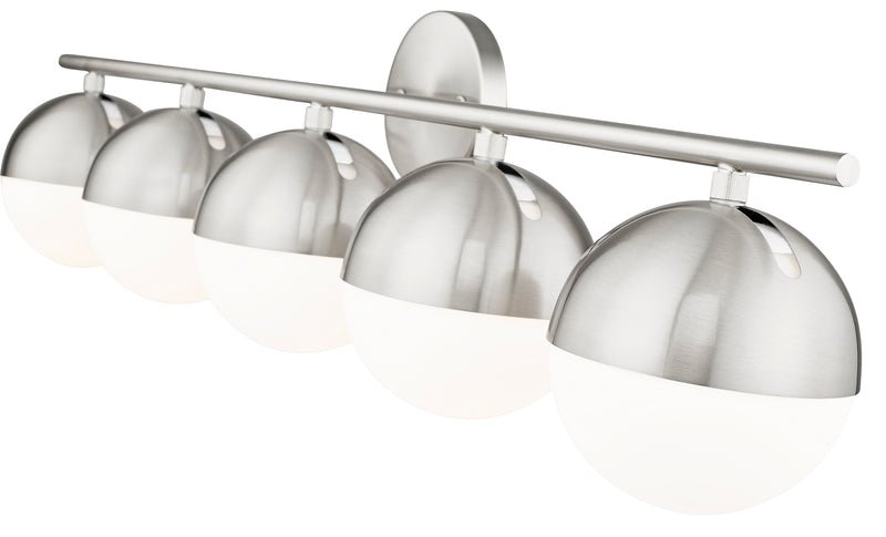 Realm Sphere 5 Light 40" Vanity in Brushed Nickel