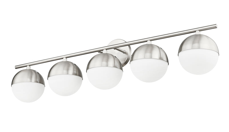 Realm Sphere 5 Light 40" Vanity in Brushed Nickel