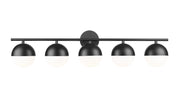 Realm Sphere 5 Light 40" Vanity in Matte Black