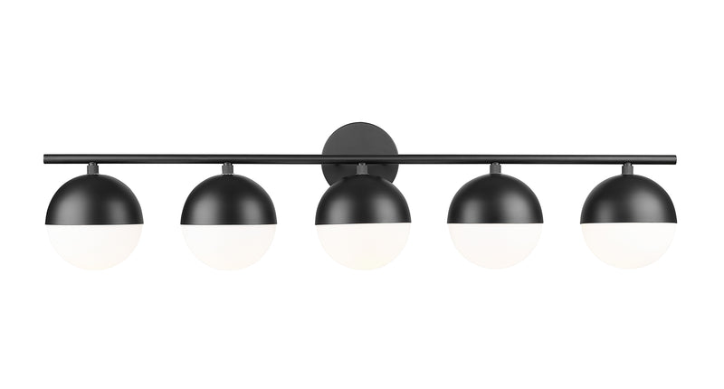 Realm Sphere 5 Light 40" Vanity in Matte Black