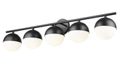 Realm Sphere 5 Light 40" Vanity in Matte Black