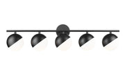 Realm Sphere 5 Light 40" Vanity in Matte Black