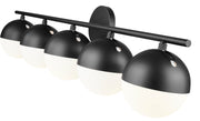 Realm Sphere 5 Light 40" Vanity in Matte Black
