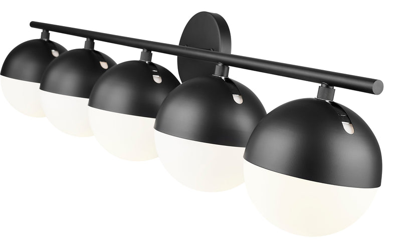 Realm Sphere 5 Light 40" Vanity in Matte Black