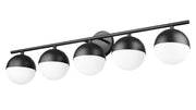 Realm Sphere 5 Light 40" Vanity in Matte Black