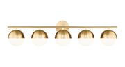Realm Sphere 5 Light 40" Vanity in Modern Gold