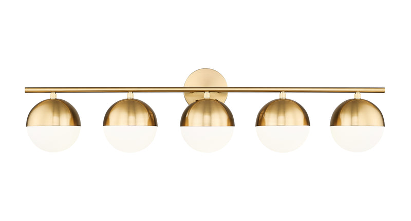 Realm Sphere 5 Light 40" Vanity in Modern Gold