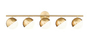 Realm Sphere 5 Light 40" Vanity in Modern Gold