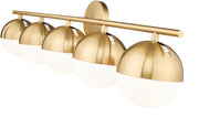 Realm Sphere 5 Light 40" Vanity in Modern Gold