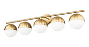 Realm Sphere 5 Light 40" Vanity in Modern Gold