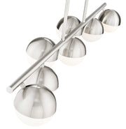 Realm Sphere 7 Light 54" Linear Pendant in Brushed Nickel