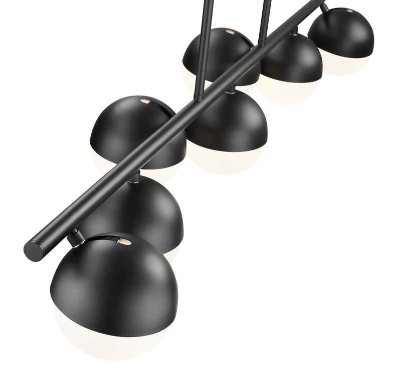 Realm Sphere 7 Light 54" Linear Pendant in Matte Black