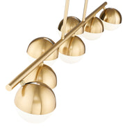 Realm Sphere 7 Light 54" Linear Pendant in Modern Gold