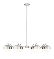Realm Sphere 8 Light 44" Chandelier in Brushed Nickel