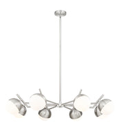 Realm Sphere 8 Light 44" Chandelier in Brushed Nickel