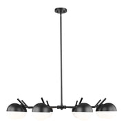 Realm Sphere 8 Light 44" Chandelier in Matte Black