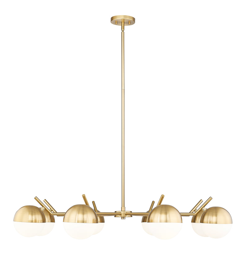 Realm Sphere 8 Light 44" Chandelier in Modern Gold
