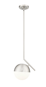 Realm Sphere 1 Light 10.75" Pendant in Brushed Nickel