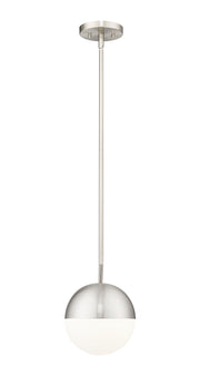 Realm Sphere 1 Light 10.75" Pendant in Brushed Nickel