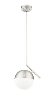 Realm Sphere 1 Light 10.75" Pendant in Brushed Nickel