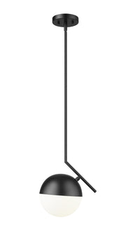 Realm Sphere 1 Light 10.75" Pendant in Matte Black