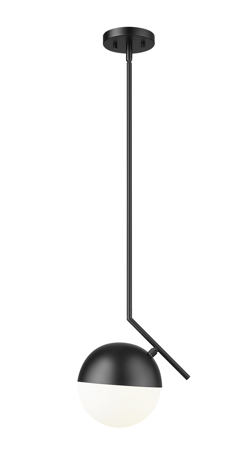 Realm Sphere 1 Light 10.75" Pendant in Matte Black