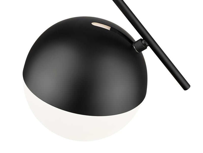 Realm Sphere 1 Light 10.75" Pendant in Matte Black