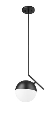 Realm Sphere 1 Light 10.75" Pendant in Matte Black
