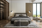 Realm Sphere 1 Light 10.75" Pendant in Matte Black in a room setting