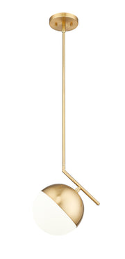Realm Sphere 1 Light 10.75" Pendant in Modern Gold