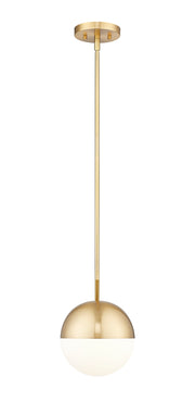 Realm Sphere 1 Light 10.75" Pendant in Modern Gold