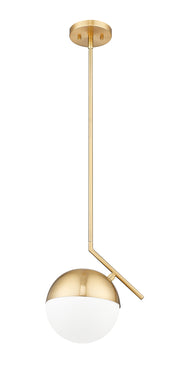 Realm Sphere 1 Light 10.75" Pendant in Modern Gold