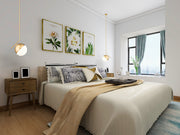 Realm Sphere 1 Light 10.75" Pendant in Modern Gold in a room setting