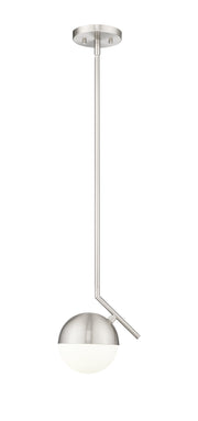 Realm Sphere 1 Light 8.5" Pendant in Brushed Nickel