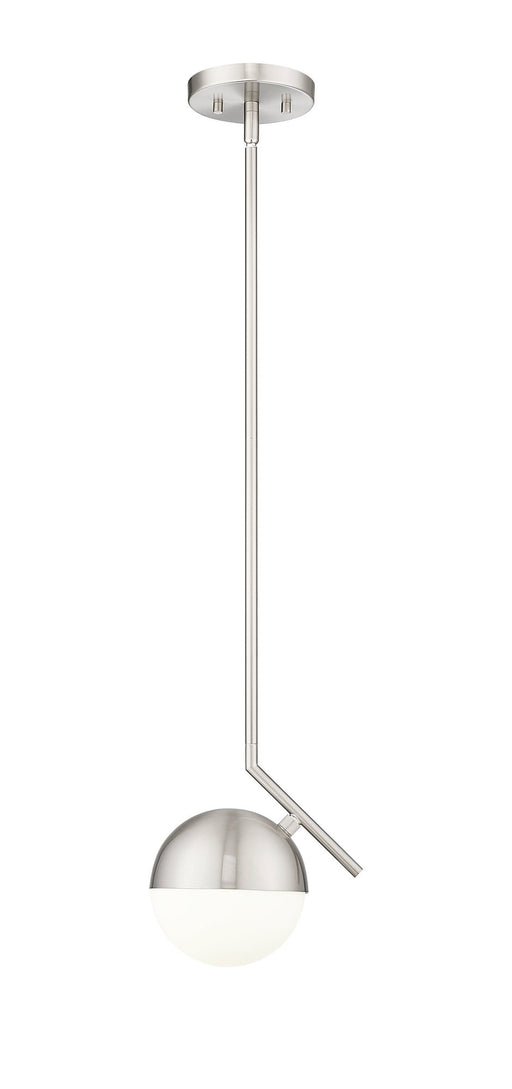 Realm Sphere 1 Light 8.5" Pendant in Brushed Nickel