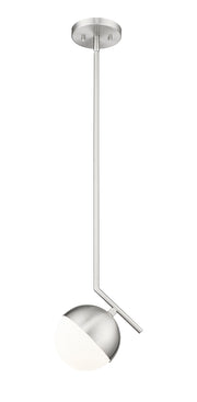 Realm Sphere 1 Light 8.5" Pendant in Brushed Nickel