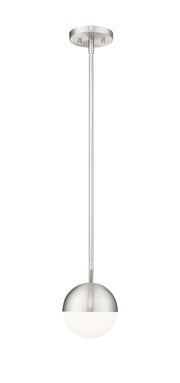 Realm Sphere 1 Light 8.5" Pendant in Brushed Nickel