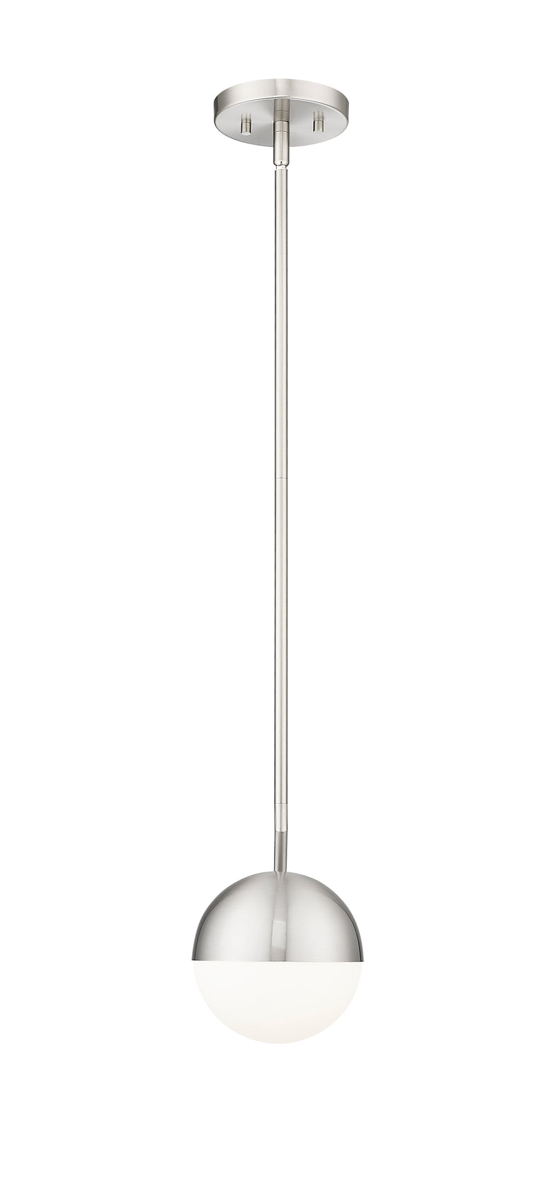 Realm Sphere 1 Light 8.5" Pendant in Brushed Nickel