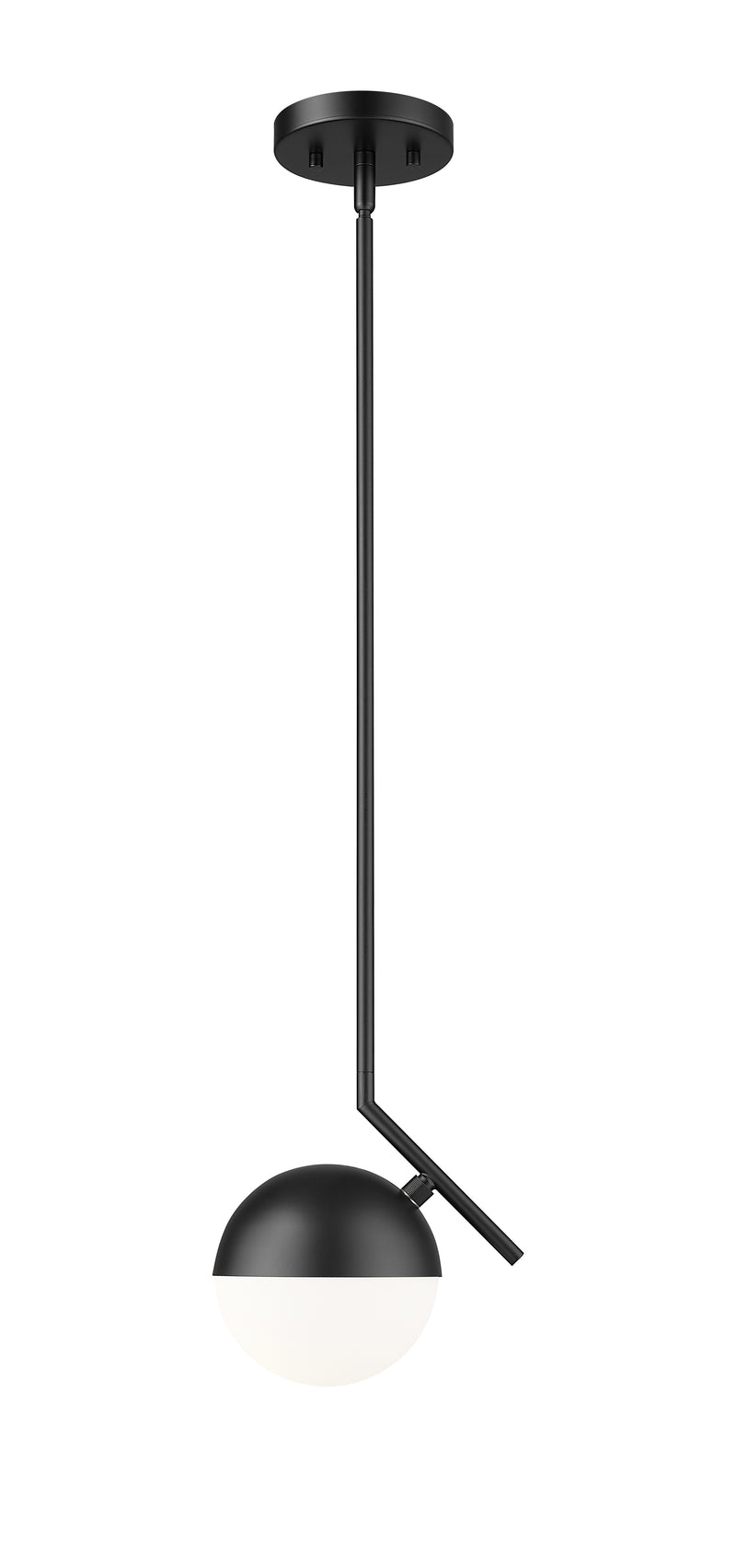 Realm Sphere 1 Light 8.5" Pendant in Matte Black